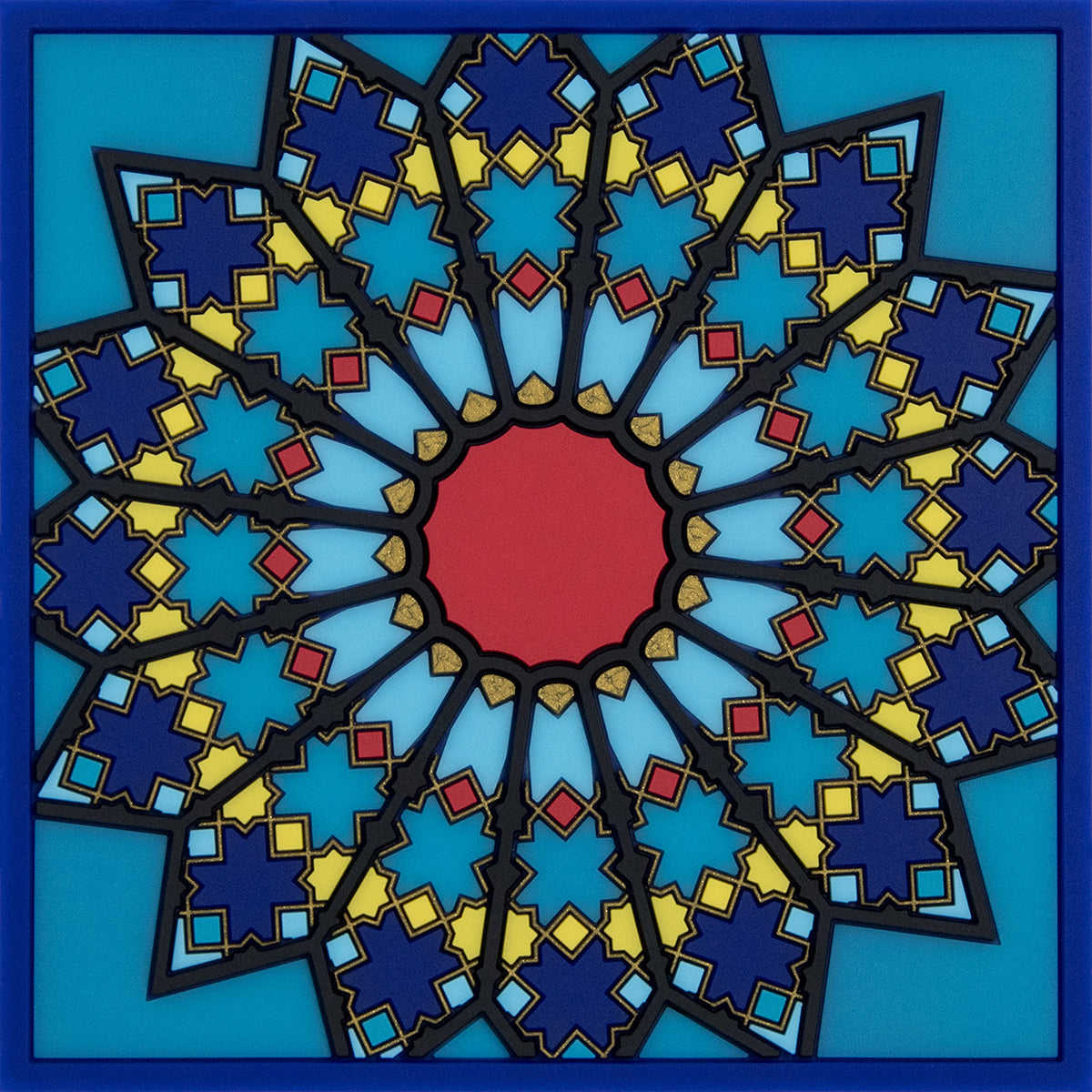 Images D'Orient USA Trivet Sursock Vitrail Silicone 18x18cm 7x7inches TSE-180241
