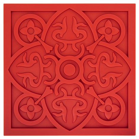 Images D'Orient USA Trivet Urban 01 Paprika Silicone 18x18cm 7x7inches TSE-100021
