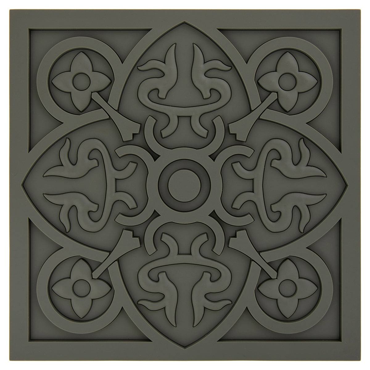 Images D'Orient USA Trivet Urban 01 Pepper Grey Silicone 18x18cm 7x7inches TSE-100111