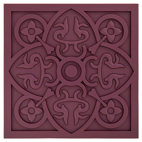 Images D'Orient USA Trivet Urban 01 Prune Silicone 18x18cm 7x7inches TSE-100011