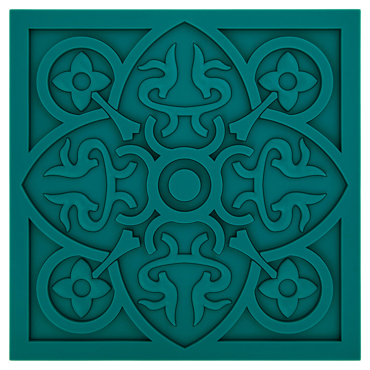 Images D'Orient USA Trivet Urban 01 Teal Silicone 18x18cm 7x7inches TSE-100071