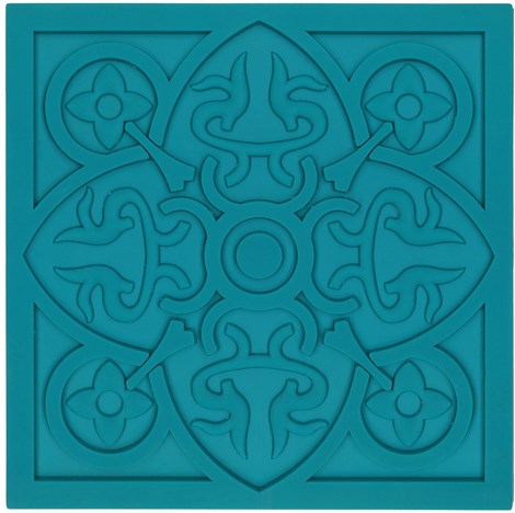 Images D'Orient USA Trivet Urban 01 Turquoise Silicone 18x18cm 7x7inches TSE-100181