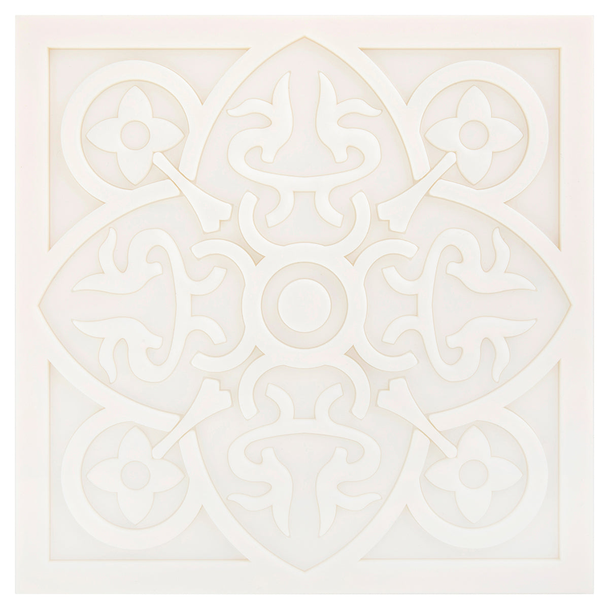 Images D'Orient USA Trivet Urban 01 White Silicone 18x18cm 7x7inches TSE-100091