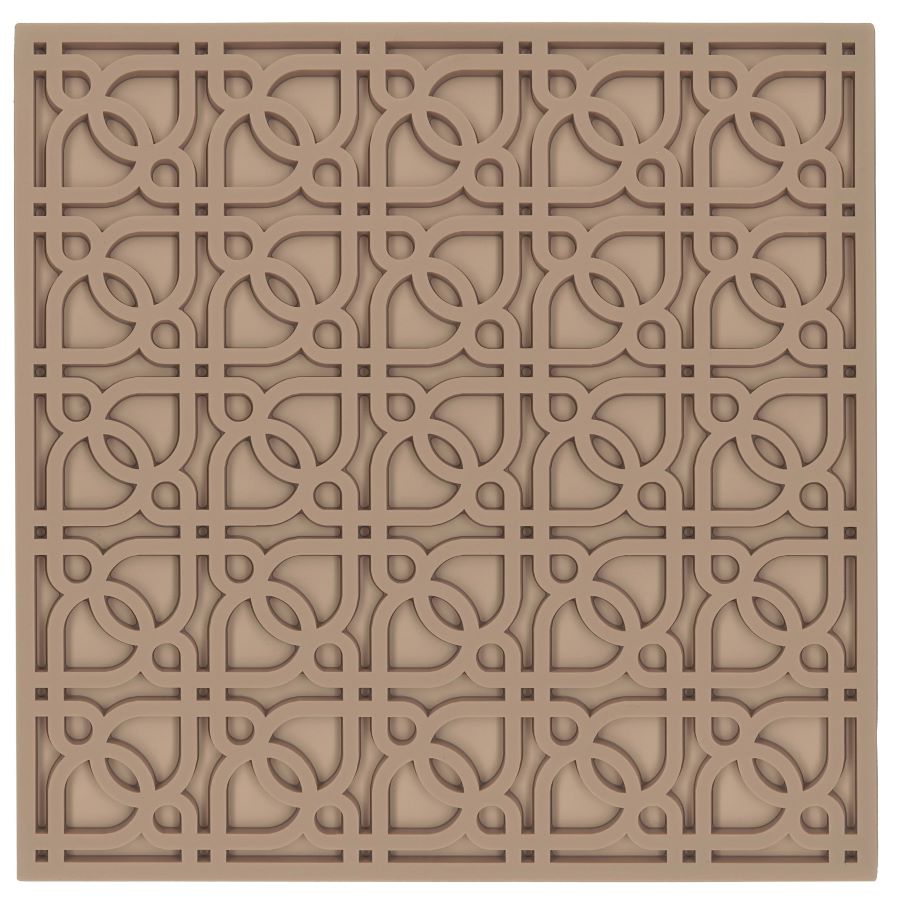 Images D'Orient USA B2B Trivet Urban 06 Almond Silicone 18x18cm 7x7inches TSE-100221