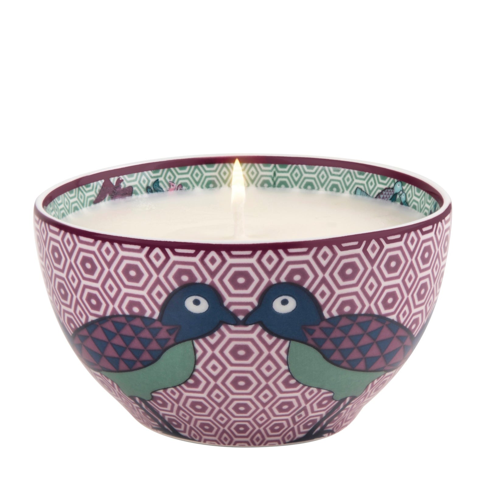 Images D'Orient USA candle Bowl Birds Of Paradise purple jasmine scent BOU-950321J