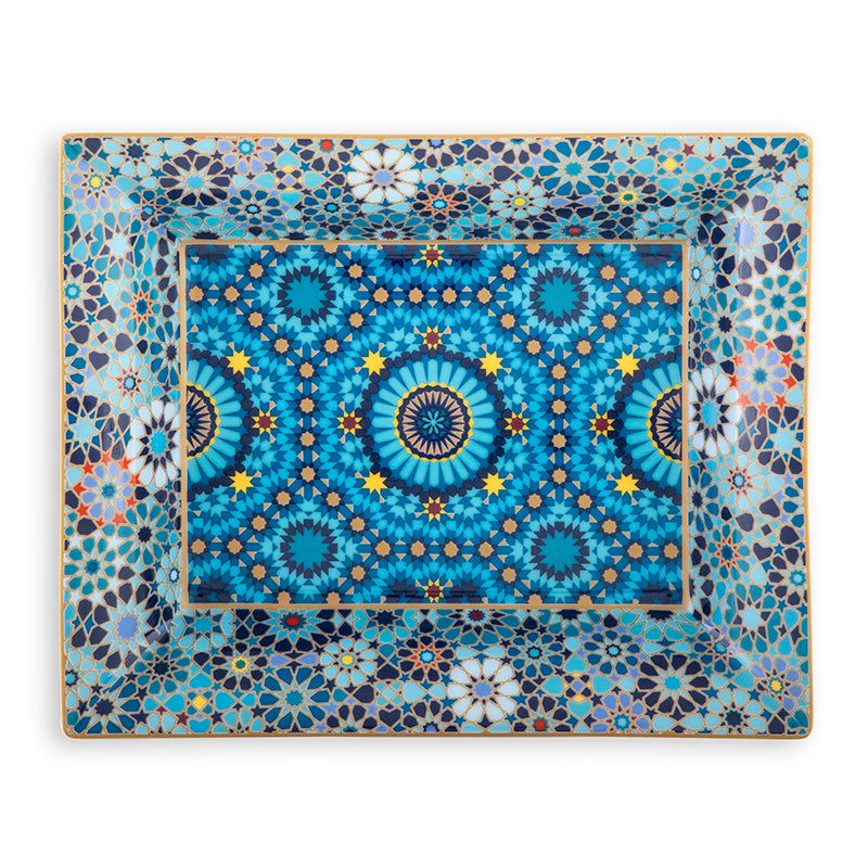 Images D'Orient USA change Tray Porcelain moucharabieh blue POR-162031