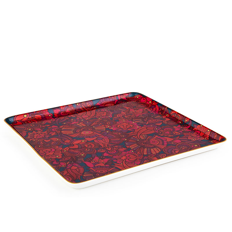 Images D'Orient USA square Platter large kashmir 25 cm POR-125006 2